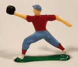 Vintage Wilton Baseball and Football Player Hard Plastic Cake Topper Toy Figure Set of 4