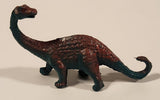 Brontosaurus Dinosaur Green and Orange 2 3/4" PVC Toy Figure