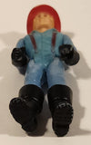 Vintage 1979 Tonka Play People Male Fireman Firefighter Blue Clothing Man 3 3/4" Tall Plastic Toy Action Figure Made in Hong Kong