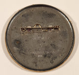 1979 Hallmark Cards Happy Halloween! Black Cat with Mouse in Jack-O-Lantern 2 1/4" Thin Fabric Covered Round Button Pin