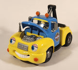 2001 The Chevron Cars No. 29 Trever Tow Truck Blue and Yellow Plastic Toy Car Vehicle