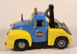 2001 The Chevron Cars No. 29 Trever Tow Truck Blue and Yellow Plastic Toy Car Vehicle