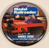 2000 NMRA National Train Show San Jose, CA Model Railroader 2 1/2" Round Button Pin