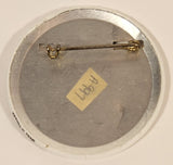 Surrey B.C. The Happy Community Squirrel in Suit with Top Hat 2 1/4" Round Button Pin