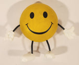 The Exchange Yellow Smiley Face Poseable Bendable 4 1/4" Rubber Toy Figure Stress Relief Ball