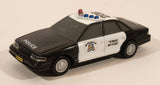 1993 FunRise City Force Emergency Team Metro Police Unit 208 Black and White Plastic Die Cast Toy Car Vehicle Lights & Sound Not Tested