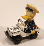 Vintage 1979 Lesney Products Matchbox Walt Disney Series No. 5 & 6 Donald Duck Police Jeep White Die Cast Toy Car Vehicle