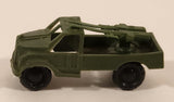 Vintage Army Gunner Truck Dark Green Miniature Plastic Toy Vehicle Made in Hong Kong