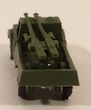 Vintage Army Gunner Truck Dark Green Miniature Plastic Toy Vehicle Made in Hong Kong