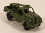 Vintage Army Gunner Truck Dark Green Miniature Plastic Toy Vehicle Made in Hong Kong