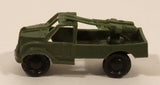 Vintage Army Gunner Truck Dark Green Miniature Plastic Toy Vehicle Made in Hong Kong