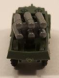 Vintage Army Rocket Launcher Truck Dark Green Miniature Plastic Toy Vehicle Made in Hong Kong