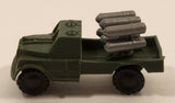 Vintage Army Rocket Launcher Truck Dark Green Miniature Plastic Toy Vehicle Made in Hong Kong