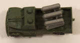 Vintage Army Rocket Launcher Truck Dark Green Miniature Plastic Toy Vehicle Made in Hong Kong