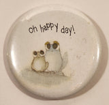 Jonathan and David Inc Pail Green Frogs White 2 1/8" Round Button Pin