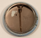 Red Rose on Light Blue 1 1/4" Round Button Pin