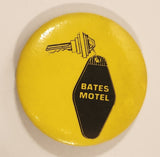 1987 Bates Motel Movie Film Yellow 1 3/4" Round Button Pin