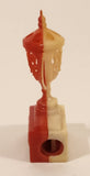 Vintage 1960s Gumball Machine Prize Red and White Trophy 2 1/2" Plastic Pencil Sharpener 328 Made in Hong Kong