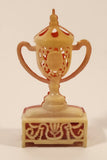 Vintage 1960s Gumball Machine Prize Red and White Trophy 2 1/2" Plastic Pencil Sharpener 328 Made in Hong Kong