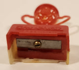 Vintage 1960s Gumball Machine Prize Red and White Trophy 2 1/2" Plastic Pencil Sharpener 328 Made in Hong Kong