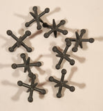 Set of 8 Metal Jacks Game Toy in Small Plastic Bottle