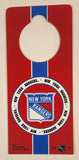 1990s Tag Express NHL New York Rangers 4" x 8 3/4" Plastic Door Hanger
