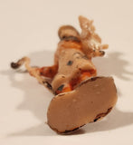 Vintage Britains Style Shepherd with Lamb and Cane 2" Plastic Toy Figure