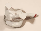 Vintage Grey and White Duck with Wings Out 1 1/2" Plastic Toy Figure