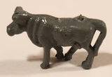 Vintage Grey Bull 3/4" Plastic Toy Figure