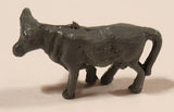 Vintage Grey Bull 3/4" Plastic Toy Figure