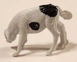 Vintage Standing Black and White Calf 1 1/2" Plastic Toy Figure
