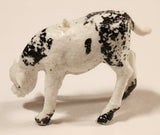Vintage Standing Black and White Cow 2" Plastic Toy Figure