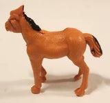 Vintage Light Brown Horse 1 1/2" Plastic Toy Figure