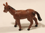 Vintage Brown Horse 2 1/2" Plastic Toy Figure