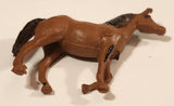 Vintage Brown Horse 2 3/4" Plastic Toy Figure