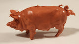 Vintage Pink Pig 2 1/2" Plastic Toy Figure