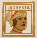 Lagresta Woman Embossed Paper Cigar Box Label
