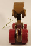 Rare Vintage Bell Patent Brown Deer Fawn 6" Wood Pull Toy with Bell Wheels