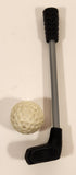 Black Rubber Golf Club and Ball Miniature Toy Play Set