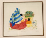 1992 Mexican Folk Art "Maria VI" 180/200 Signed Block 6 3/8" x 7 1/2" Original Painting