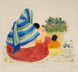 1992 Mexican Folk Art "Maria VI" 180/200 Signed Block 6 3/8" x 7 1/2" Original Painting