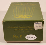 Vintage Colonial Candle Company of Cape Cod Inc Hyannis Mass. No. 11 Silver Oval Candle Holder for Flower Taper Candles New in Box
