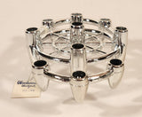 Vintage Colonial Candle Company of Cape Cod Inc Hyannis Mass. No. 11 Silver Oval Candle Holder for Flower Taper Candles New in Box