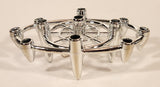 Vintage Colonial Candle Company of Cape Cod Inc Hyannis Mass. No. 11 Silver Oval Candle Holder for Flower Taper Candles New in Box