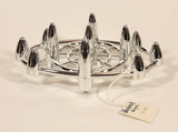 Vintage Colonial Candle Company of Cape Cod Inc Hyannis Mass. No. 11 Silver Oval Candle Holder for Flower Taper Candles New in Box