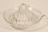 Vintage 1940s Lemon Hand Juicer Reamer Hobnail Depression Glass Bowl with Handle and Pour Spout