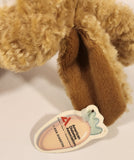 2003 American Diabetes Association Plushland Brown Bunny Rabbit in Denim Dress with Pink and White Checkers 9" Stuffed Plush Toy New with Tags