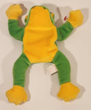 1997 Ty Beanie Babies Smoochy Green Frog 8" Stuffed Plush Toy New with Tag