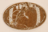 Brown and White Football 1 3/8" x 2 1/8" Embroidered Fabric Patch Badge