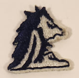 Horse Head Dark Purple and White Miniature 3/4" x 3/4" Embroidered Fabric Patch Badge